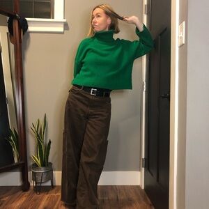 Green Turtleneck Sweater